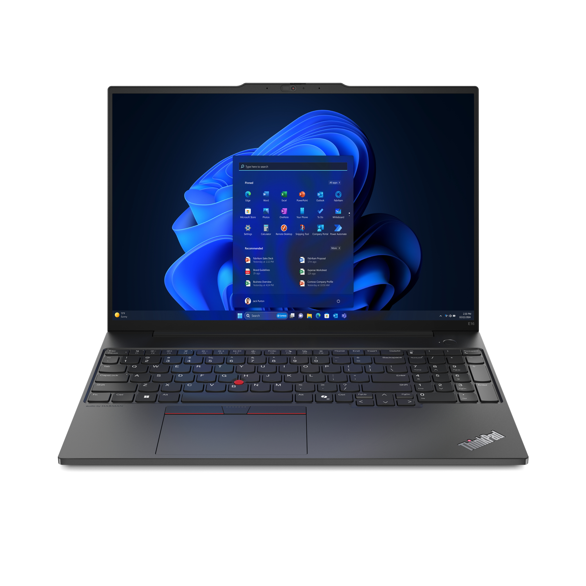 Lenovo ThinkPad E16 Gen 2 (AMD) AMD Ryzen™ 5 7535U Laptop 40,6 cm (16") WUXGA 8 GB DDR5-SDRAM 256 GB SSD Wi-Fi 6E (802.11ax) Windows 11 Pro Engels Zwart