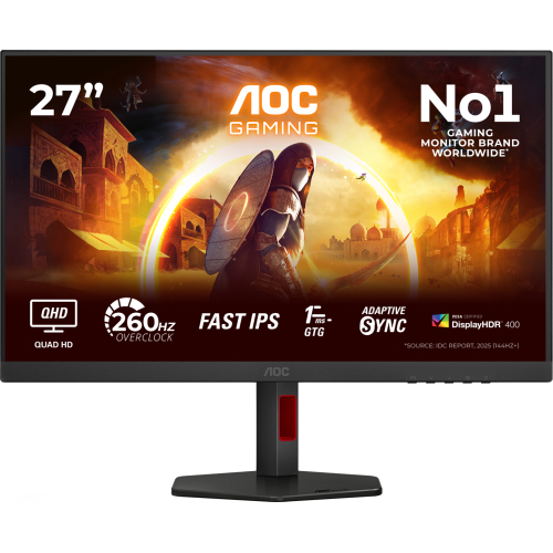 AOC G4 Q27G4ZR computer monitor 68,6 cm (27") 2560 x 1440 Pixels Quad HD LED Zwart, Rood