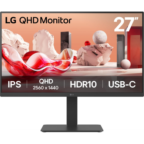 LG 27BA65QB-B.AEU computer monitor 68,6 cm (27") 2560 x 1440 Pixels Wide Quad HD LED Zwart
