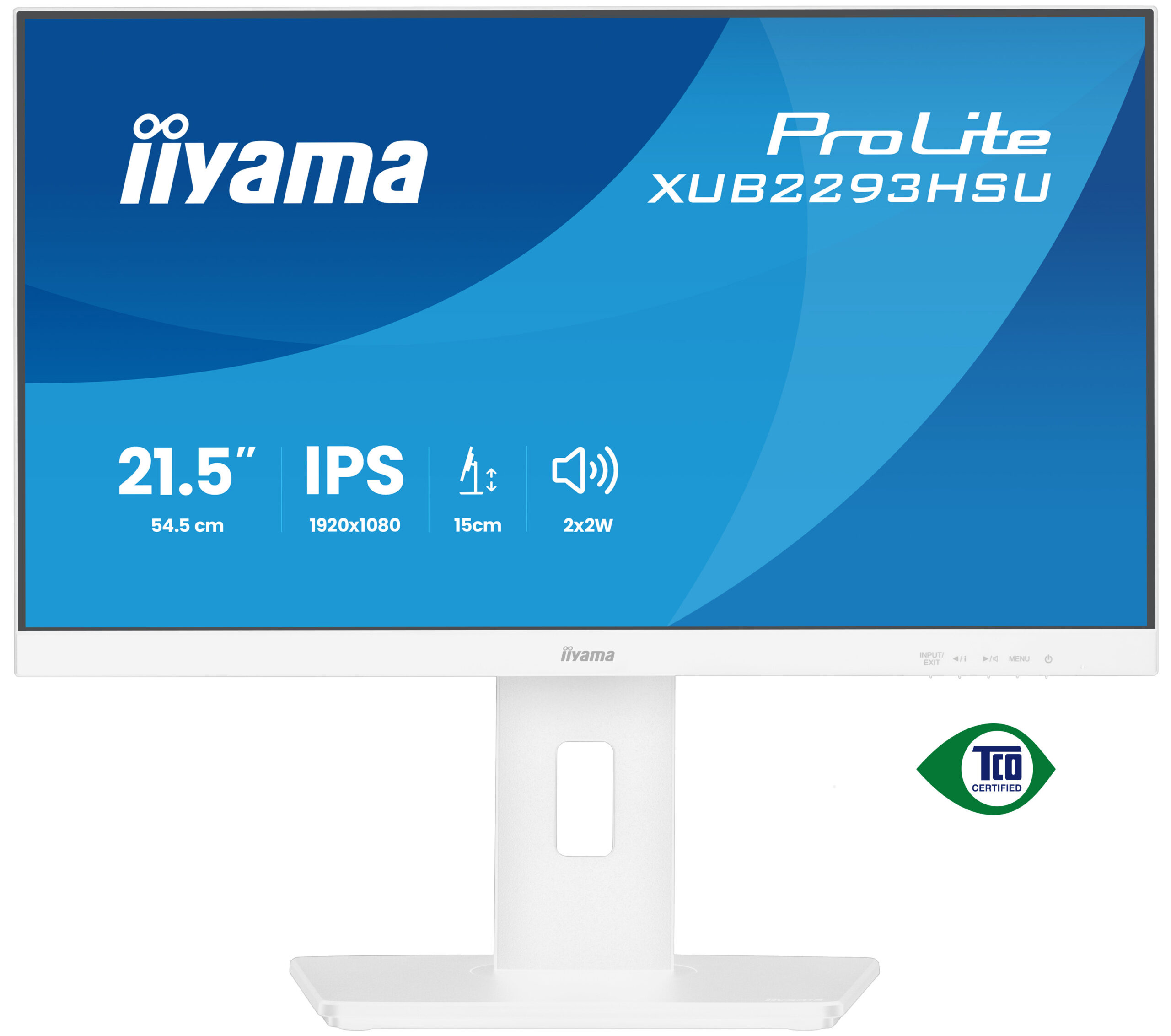 iiyama ProLite XUB2293HSU-W7 computer monitor 54,6 cm (21.5") 1920 x 1080 Pixels Full HD LED Wit - Afbeelding 2