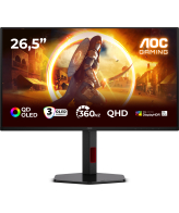 AOC G4 Q27G4SDR computer monitor 67,3 cm (26.5") 2560 x 1440 Pixels Quad HD QD-OLED Zwart, Rood