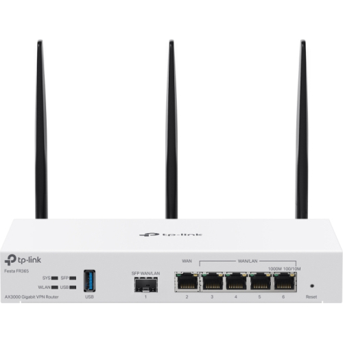 TP-Link FESTA FR365 draadloze router Gigabit Ethernet Dual-band (2.4GHz + 5GHz or 2.4GHz + 6GHz) Wit