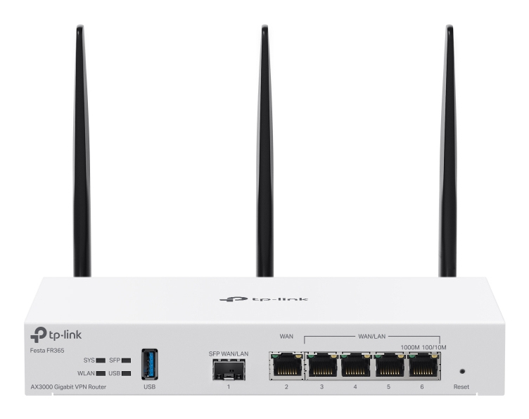 TP-Link FESTA FR365 draadloze router Gigabit Ethernet Dual-band (2.4GHz + 5GHz or 2.4GHz + 6GHz) Wit