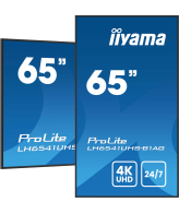 iiyama LH6541UHS-B1AG beeldkrant 163,8 cm (64.5") LCD 500 cd/m² 4K Ultra HD Zwart 24/7