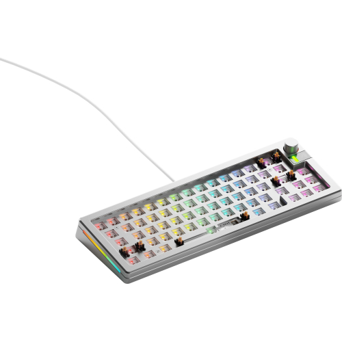 Glorious Gaming GMMK 3 PRO 65% Barebones toetsenbord Gamen USB Nee Zilver