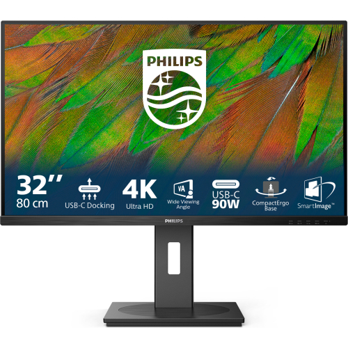 Philips 3000 series 32B1U3900/00 computer monitor 80 cm (31.5") 3840 x 2160 Pixels 4K Ultra HD LCD Zwart