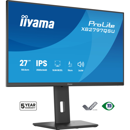 iiyama ProLite XB2797QSU-B1 computer monitor 68,6 cm (27") 2560 x 1440 Pixels Quad HD LED Zwart