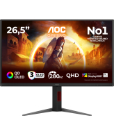 AOC G4 Q27G4ZD computer monitor 67,3 cm (26.5") 2560 x 1440 Pixels Quad HD QD-OLED Zwart, Rood