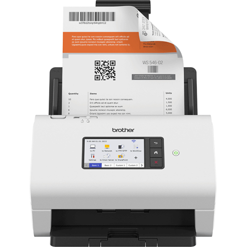 Brother ADS-4900W scanner Scanner met ADF + invoer voor losse vellen 600 x 600 DPI A4 Zwart, Wit