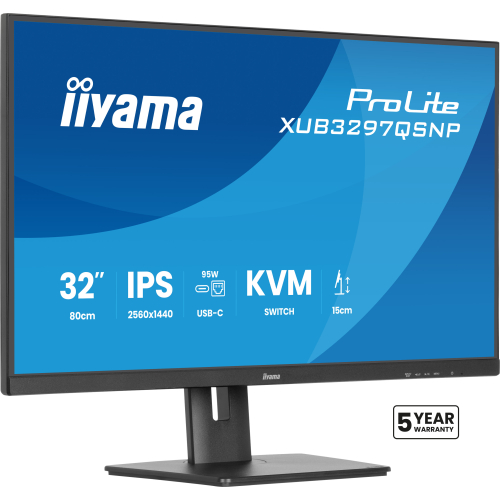 iiyama ProLite XUB3297QSNP-B1 computer monitor 81,3 cm (32") 2560 x 1440 Pixels Quad HD LED Zwart