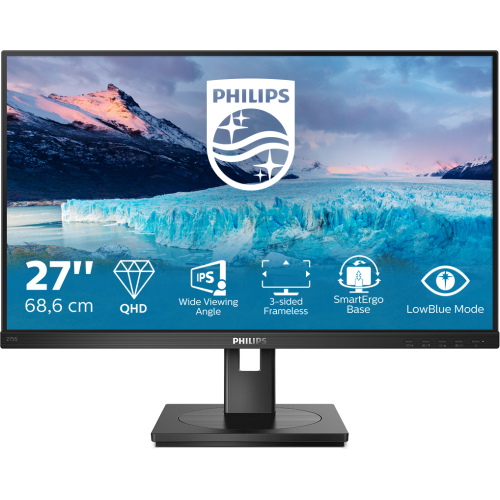 Philips S Line 275S1AE/00 computer monitor 68,6 cm (27") 2560 x 1440 Pixels 2K Ultra HD LCD Zwart