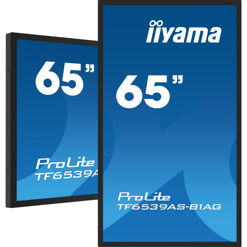 iiyama TF6539AS-B1AG beeldkrant Kiosk-ontwerp 163,8 cm (64.5") LED 435 cd/m² 4K Ultra HD Zwart Touchscreen Type processor Android 11 24/7