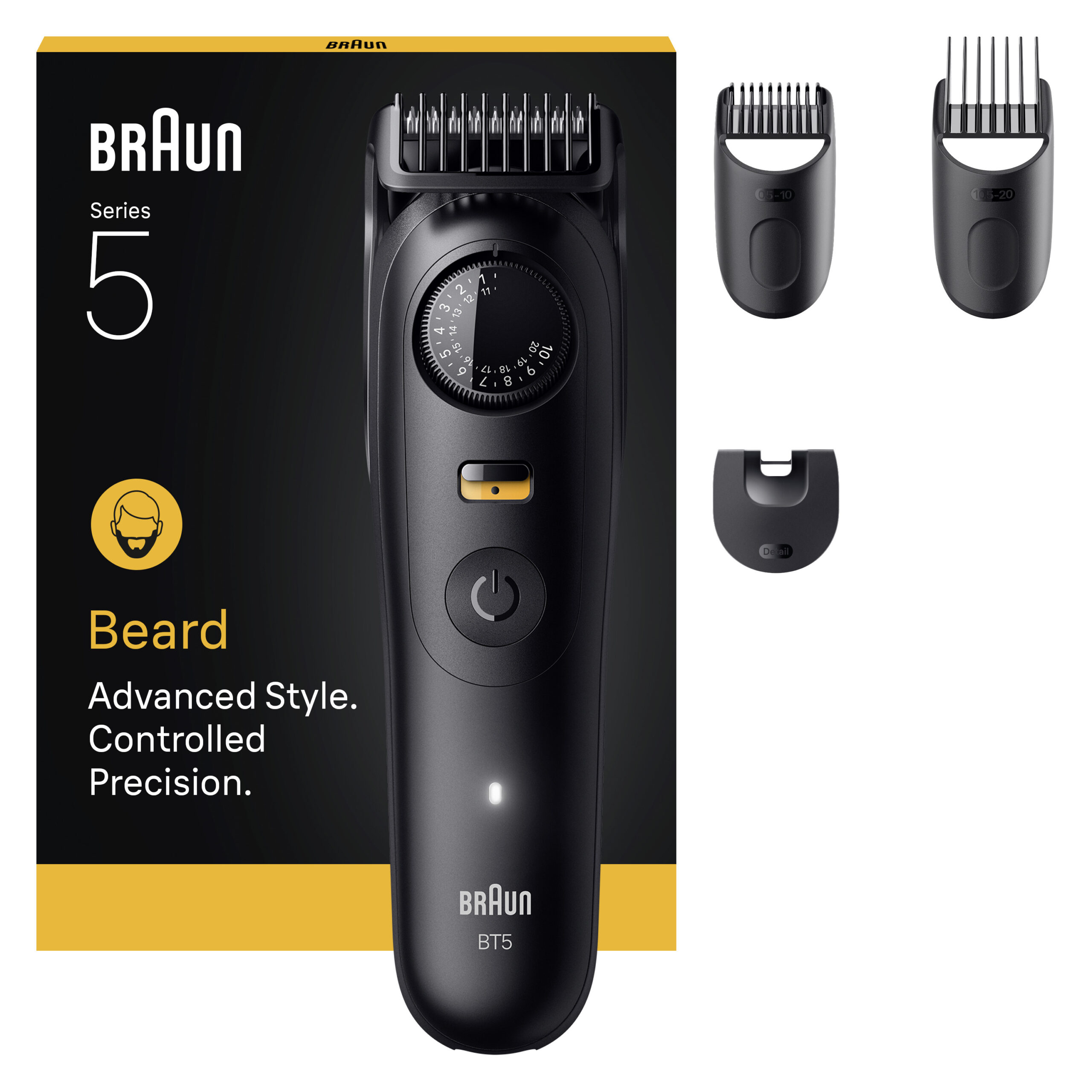 Braun BeardTrimmer 5 80789813 baardtrimmer AC/Batterij 20 2 cm Nat en droog Zwart