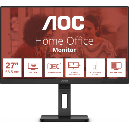 AOC E3 27E3QAF computer monitor 68,6 cm (27") 1920 x 1080 Pixels Full HD LED Zwart