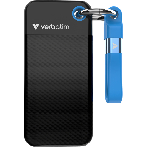 Verbatim Pocket SSD 1 TB USB Type-C 3.2 Gen 2 (3.1 Gen 2) Zwart, Blauw