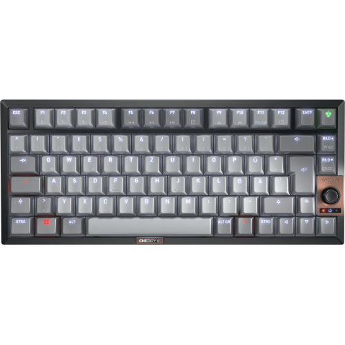 CHERRY KW 300 MX toetsenbord Thuis USB + Bluetooth QWERTZ Duits Zwart, Koper, Grijs