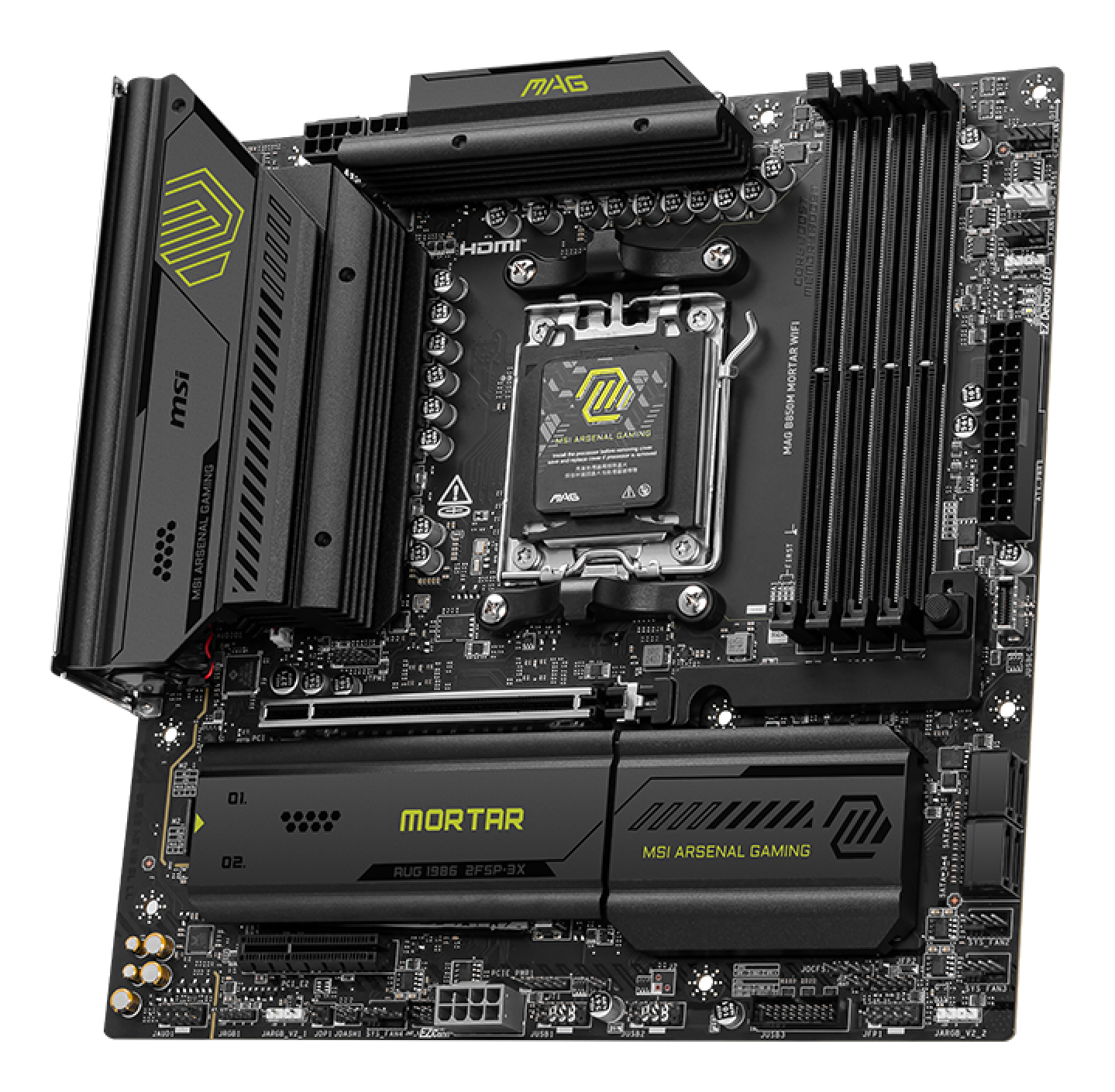 MSI MAG B850M MORTAR WIFI moederbord AMD B850 Socket AM5 micro ATX - Afbeelding 3