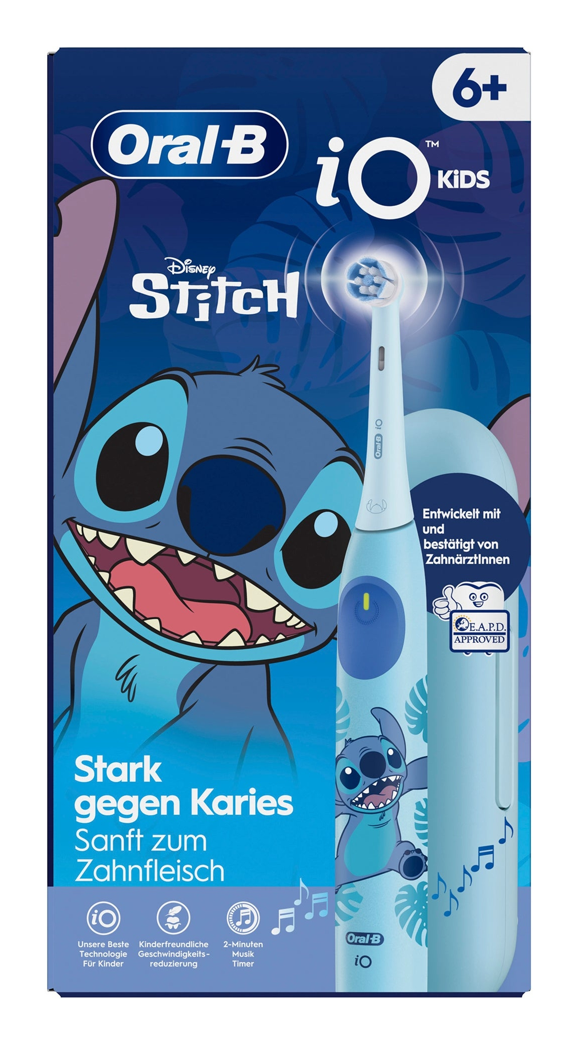 Oral-B iO Kids Stitch Kind Roterende tandenborstel Blauw - Afbeelding 2