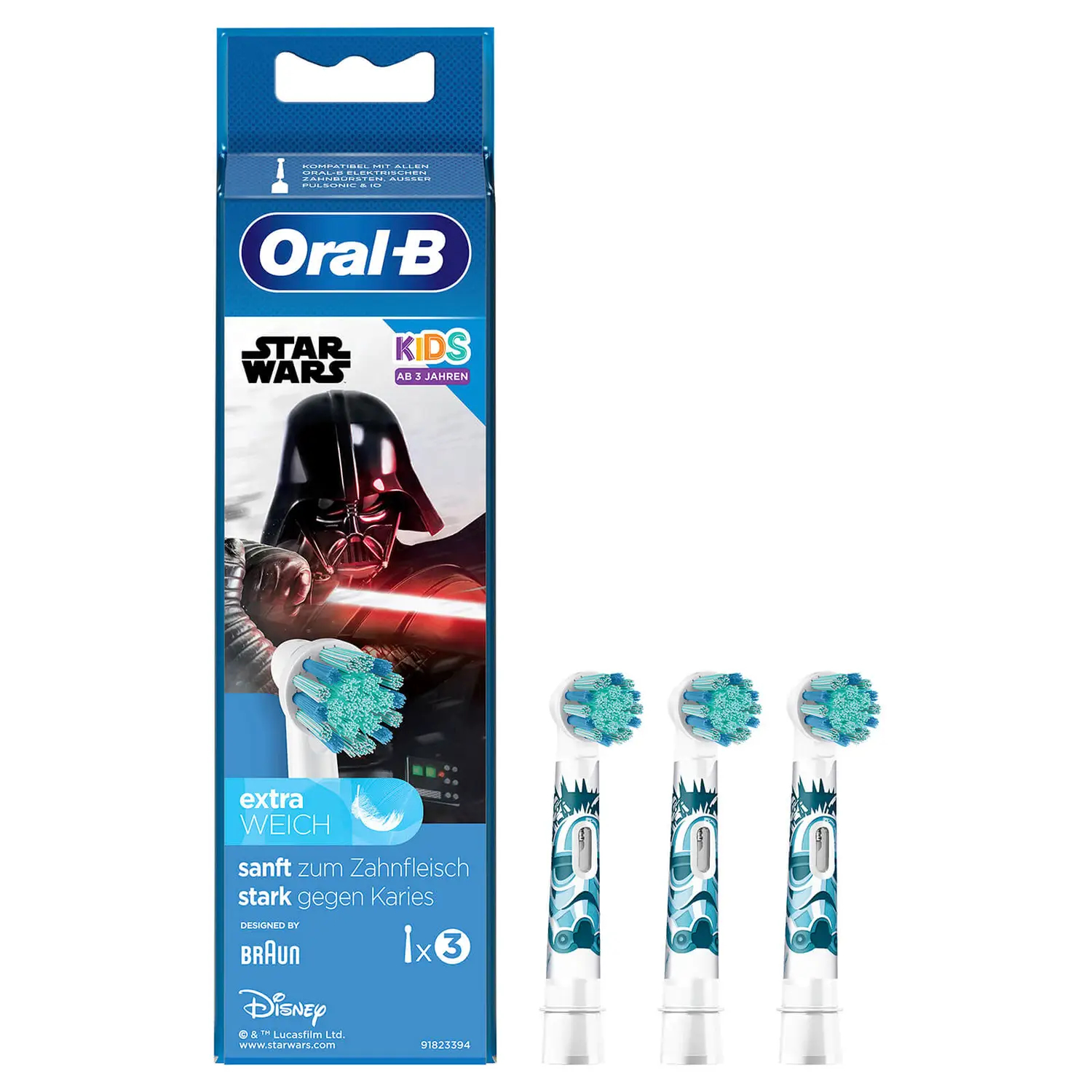 Oral-B Kids Star Wars 3 stuk(s) Wit
