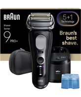 Braun Series 9 Pro+ 9660CC Scheerapparaat met scheerblad Trimmer Zwart, Zilver