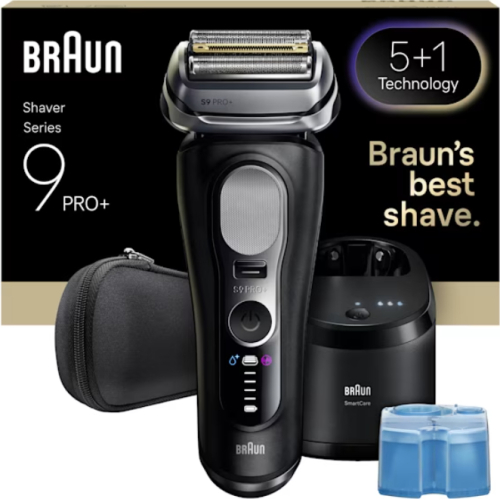 Braun Series 9 Pro+ 9660CC Scheerapparaat met scheerblad Trimmer Zwart, Zilver