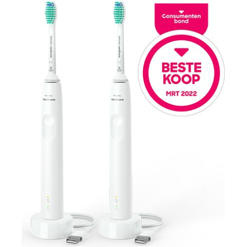 Philips 3000 series 3100 series HX3675/13 2x Sonische, elektrische tandenborstels - Wit
