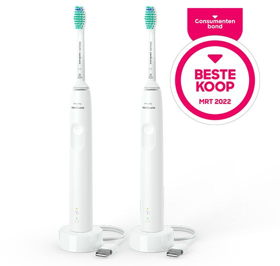 Philips 3000 series 3100 series HX3675/13 2x Sonische, elektrische tandenborstels - Wit