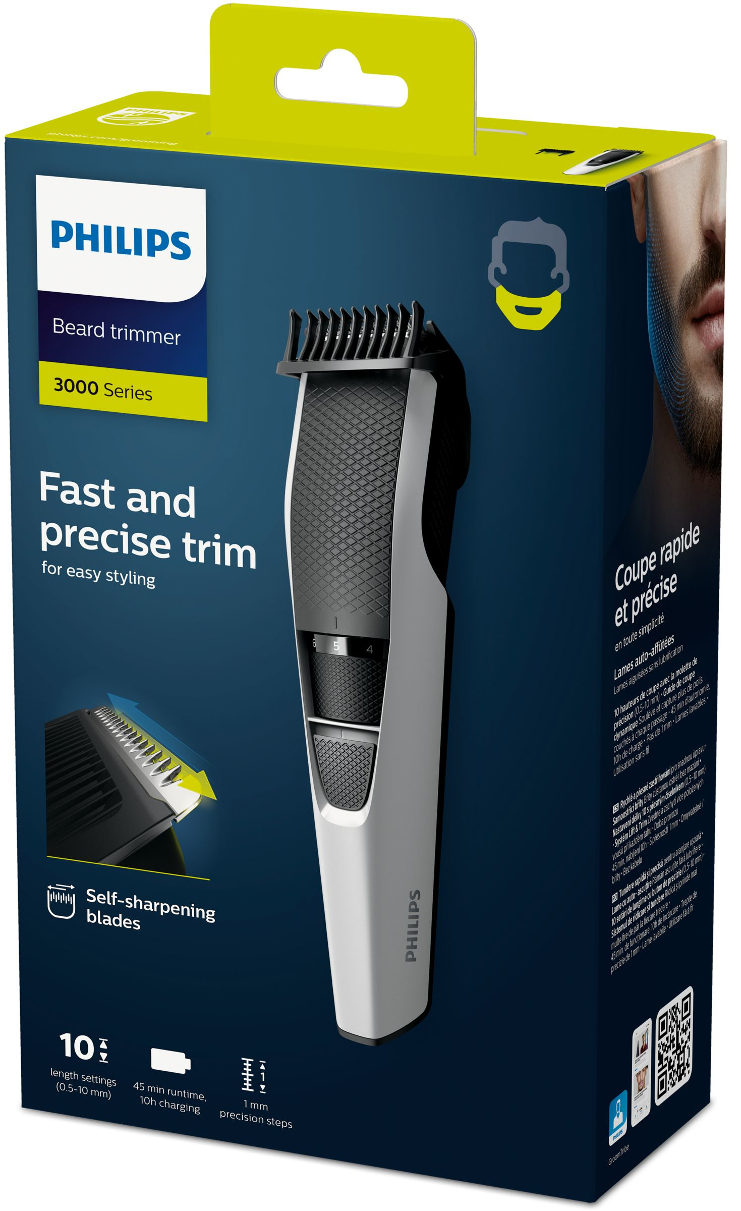 Philips 3000 series Baardtrimmer met nauwkeurigheidsinstellingen van 1 mm - Afbeelding 2