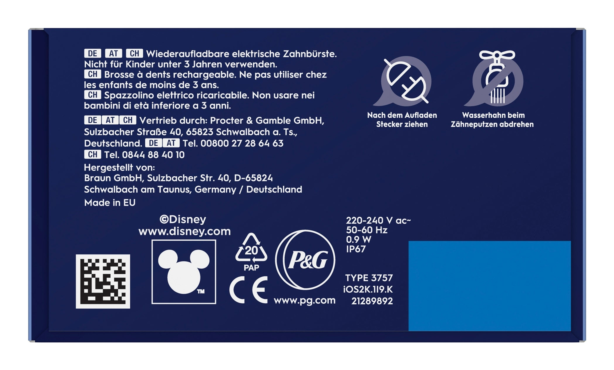 Oral-B iO Kids Stitch Kind Roterende tandenborstel Blauw - Afbeelding 6