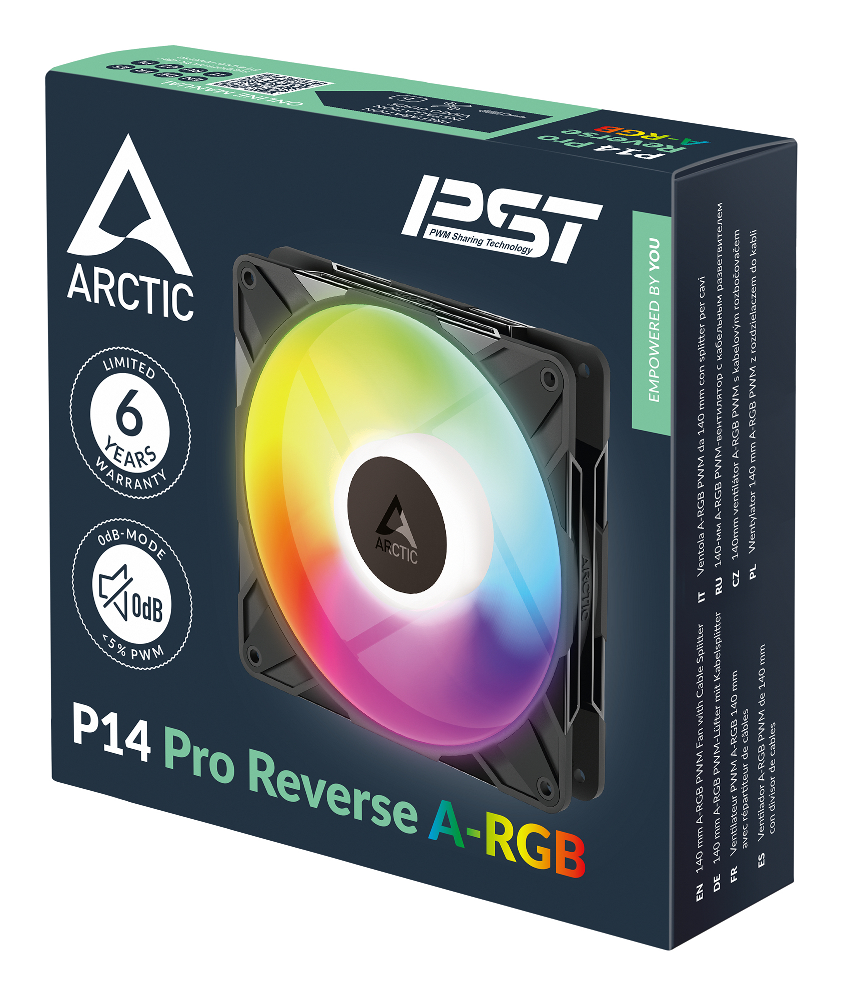 ARCTIC Freezer P14 Pro Reverse A-RGB - 3 Pack Computer behuizing Ventilator 14 cm Zwart 3 stuk(s) - Afbeelding 7