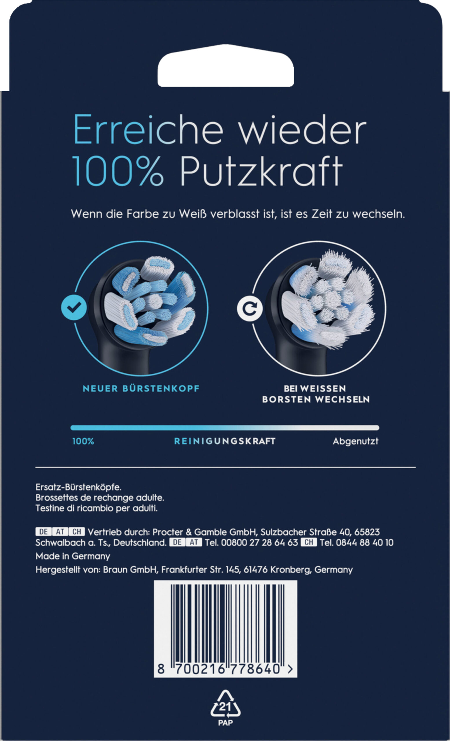 Oral-B 8700216778640 opzet borstel 8 stuk(s) Zwart - Afbeelding 8