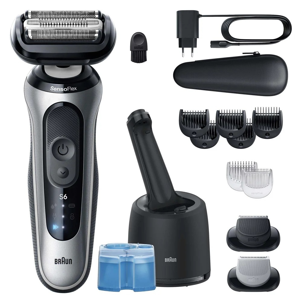 Braun Series 6 62-S7650cc Scheerapparaat met scheerblad Trimmer Zilver - Afbeelding 2