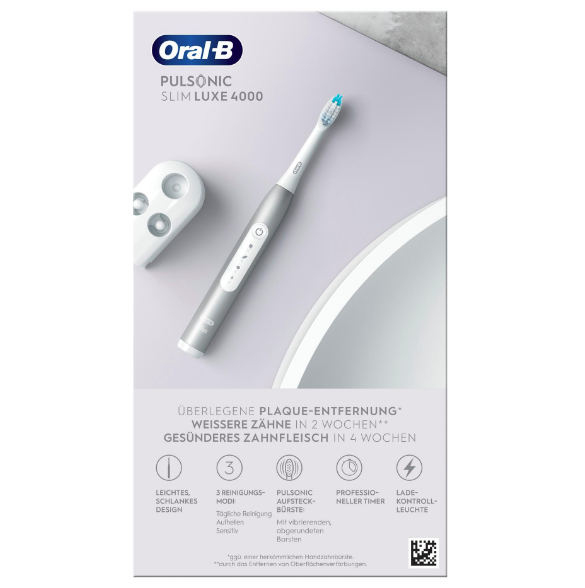 Oral-B Pulsonic Slim Luxe 4000 Volwassene Sonische tandenborstel Platina - Afbeelding 5