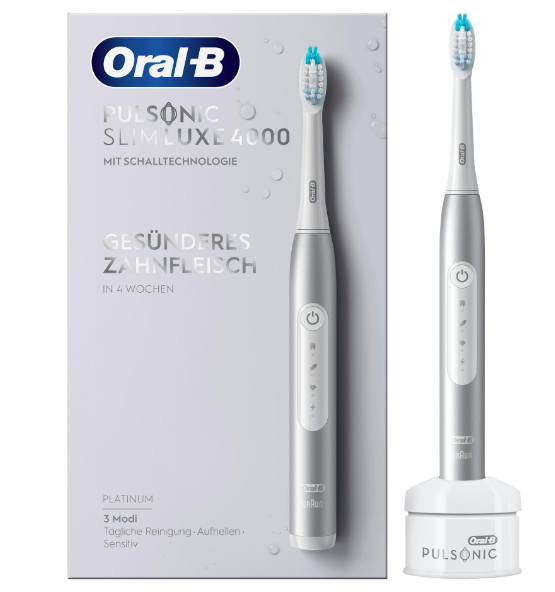 Oral-B Pulsonic Slim Luxe 4000 Volwassene Sonische tandenborstel Platina - Afbeelding 2