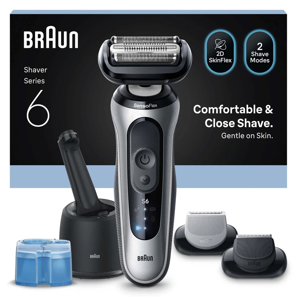 Braun Series 6 62-S7650cc Scheerapparaat met scheerblad Trimmer Zilver