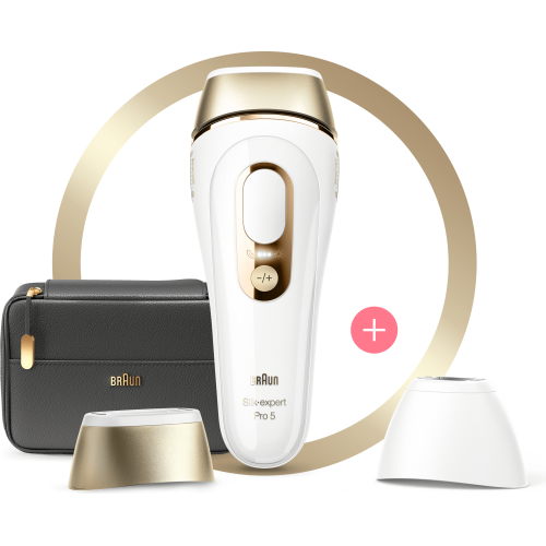 Braun Silk-expert Pro Silk·expert Pro 5 PL5140 IPL Voor Vrouwen, Voor Blijvend Zichtbare Ontharing Thuis, Wit/Goud
