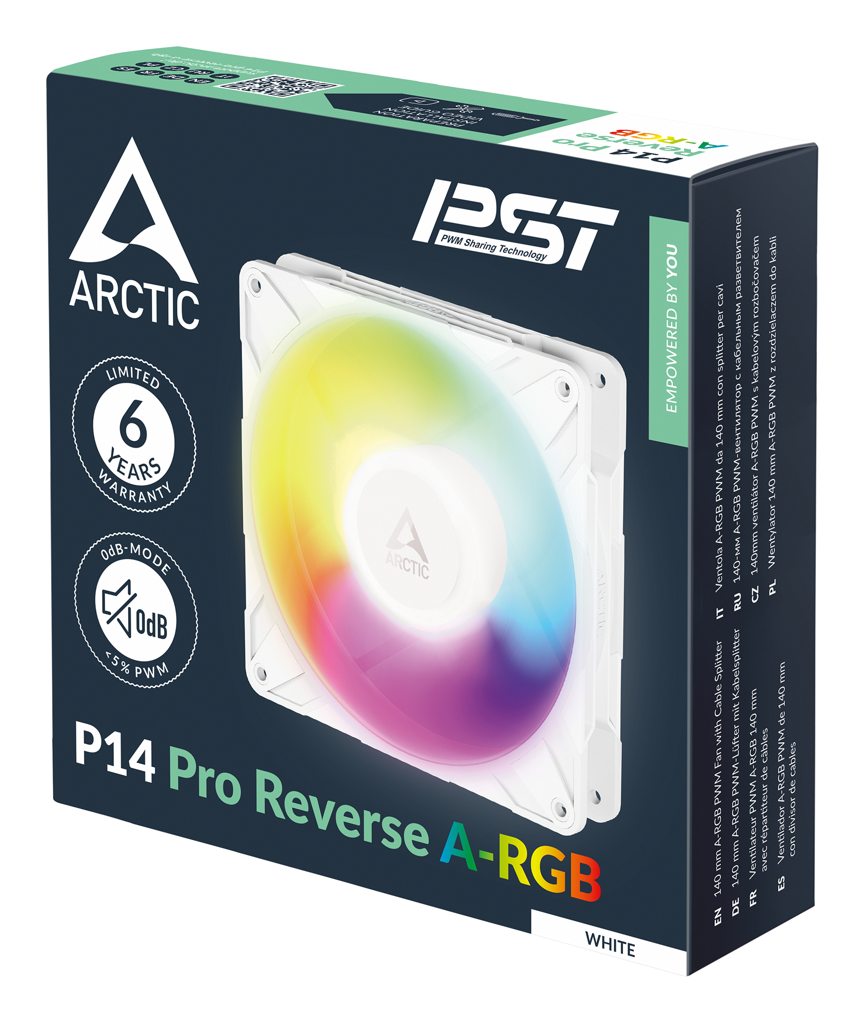 ARCTIC Freezer P14 Pro Reverse A-RGB (White) Computer behuizing Ventilator 14 cm Wit 1 stuk(s) - Afbeelding 6