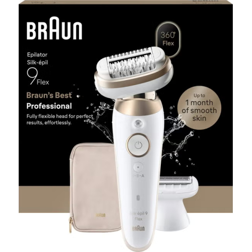 Braun Silk·épil 9 Flex 9-060 3D 40 pincetten Wit, Goud