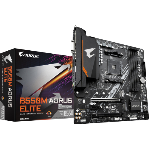 GIGABYTE B550M AORUS ELITE moederbord AMD B550 Socket AM4 micro ATX