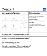 HP DeskJet 4330 Draadloos All-in-One Kleur Printer